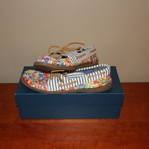 Sperry Topsiders Women's Floral/Striped Print 9